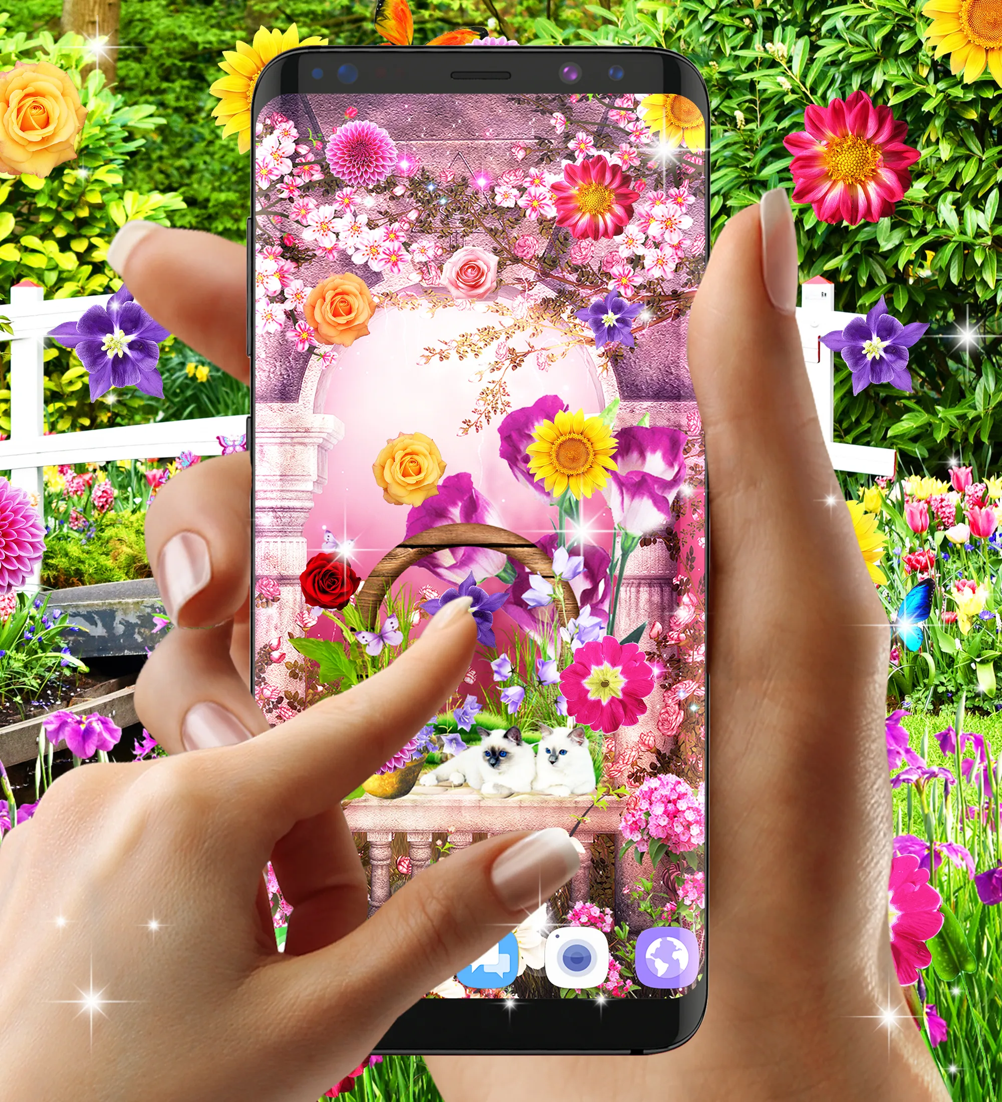 Flower garden live wallpaper | Indus Appstore | Screenshot