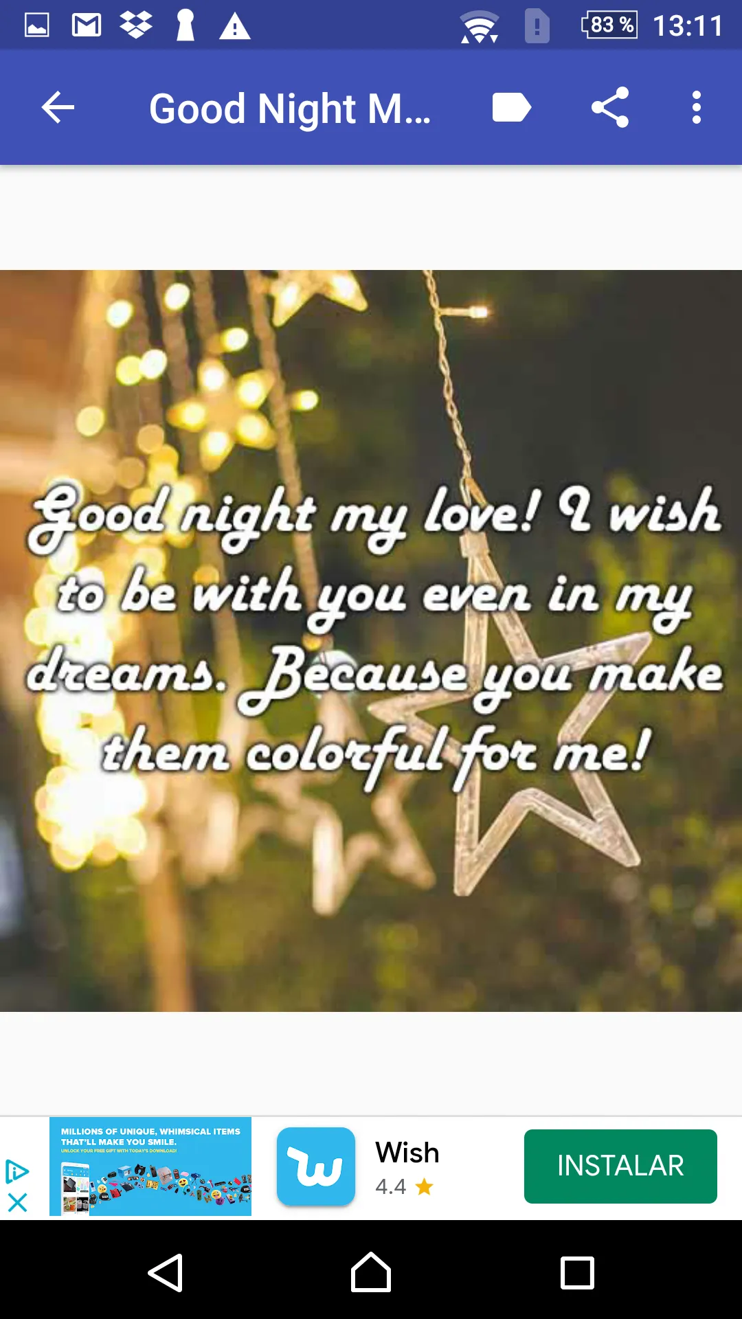 I WISH YOU SWEET DREAMS DEAR | Indus Appstore | Screenshot