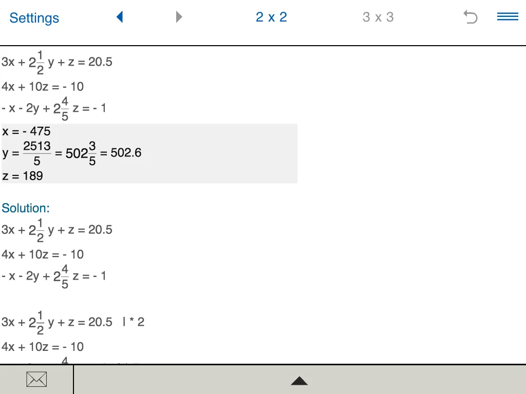 System of Equations Solver | Indus Appstore | Screenshot