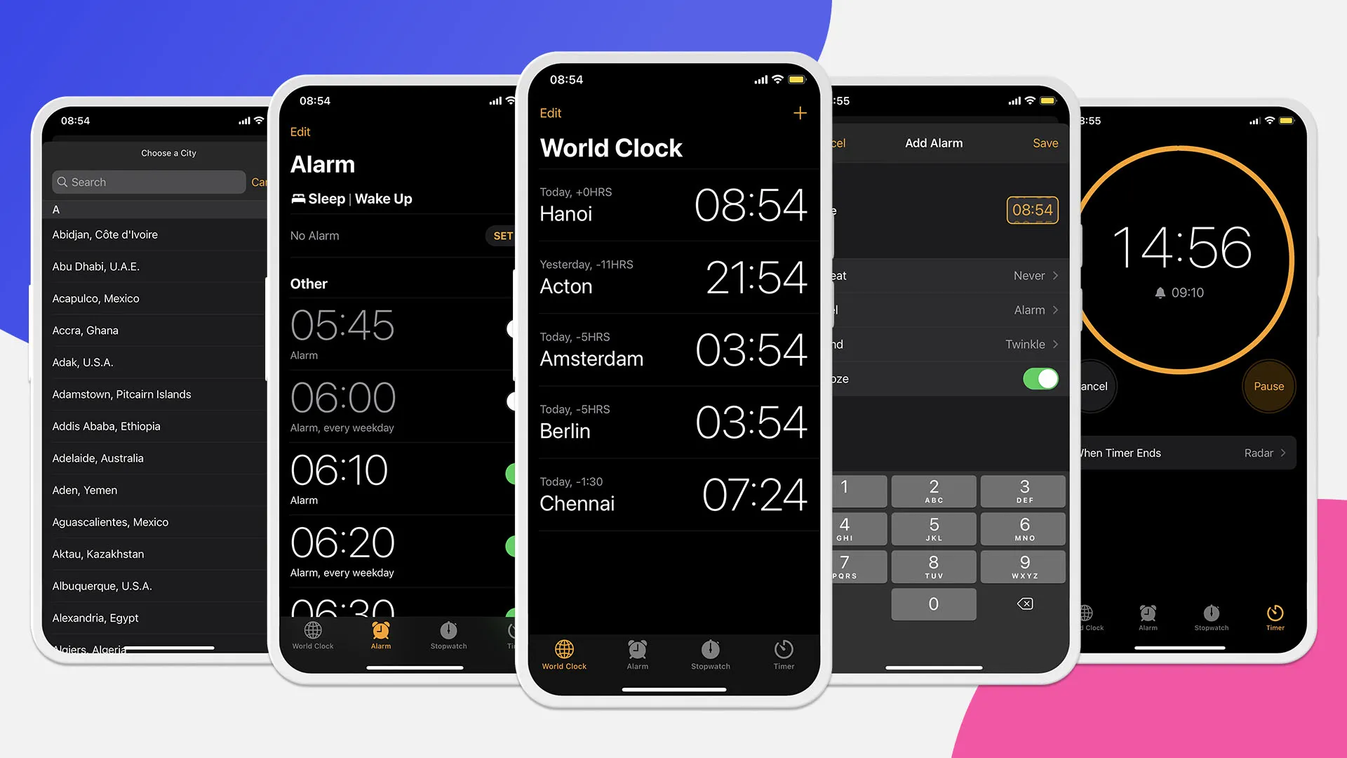 Clock Phone 16, Alarm & Timer | Indus Appstore | Screenshot