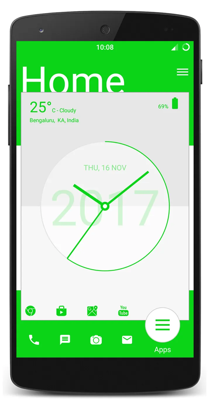 Analog Clock Launcher -Applock | Indus Appstore | Screenshot