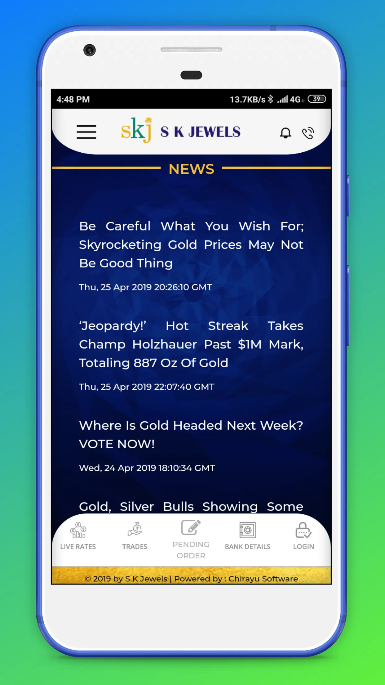 SK Jewels - Bullion Gold Live  | Indus Appstore | Screenshot