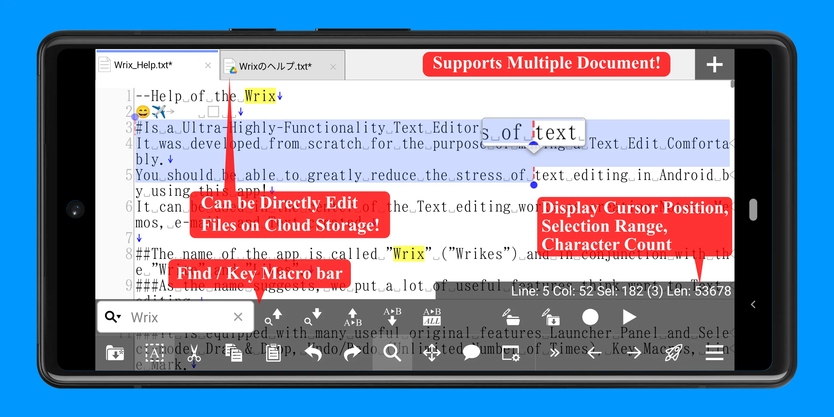 Wrix - Ultra Text Editor | Indus Appstore | Screenshot