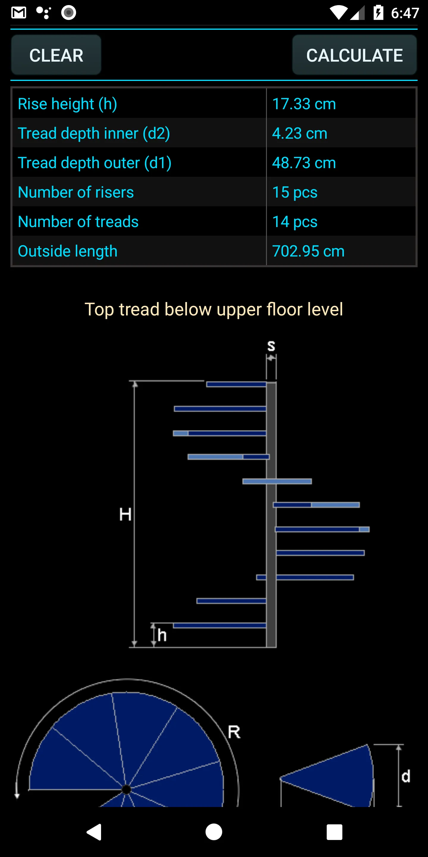 Classic stair calculator | Indus Appstore | Screenshot