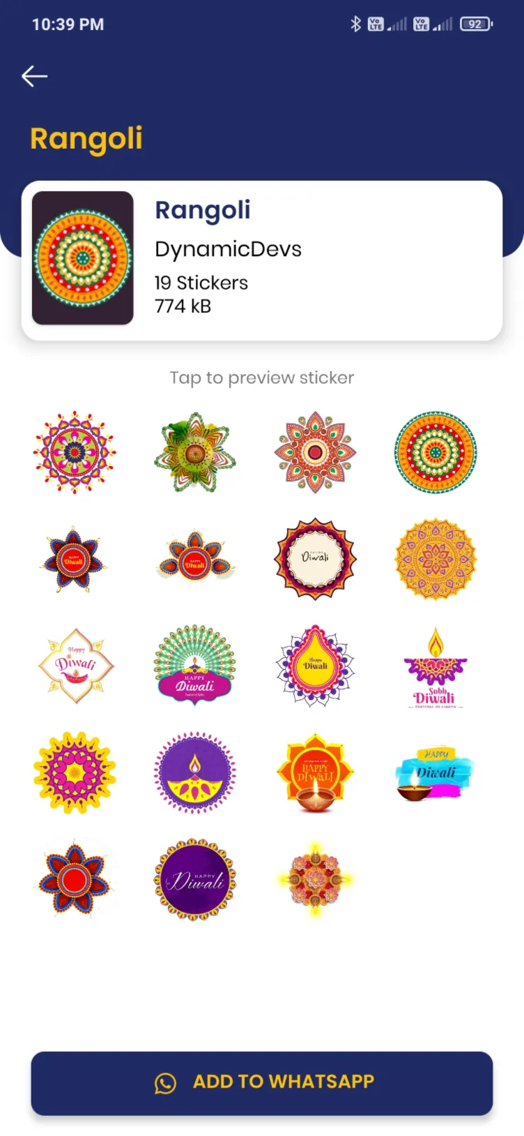 Diwali Stickers for WhatsApp | Indus Appstore | Screenshot