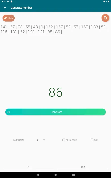 Random Number Generator | Indus Appstore | Screenshot