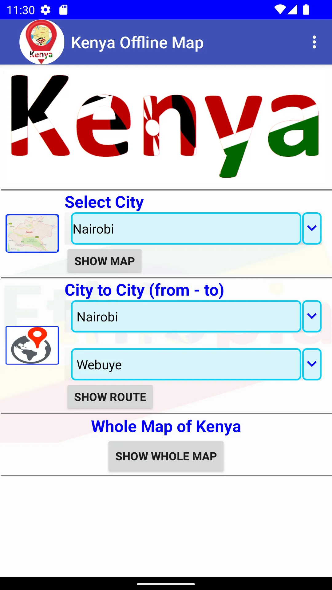 Map Of Kenya Offline | Indus Appstore | Screenshot