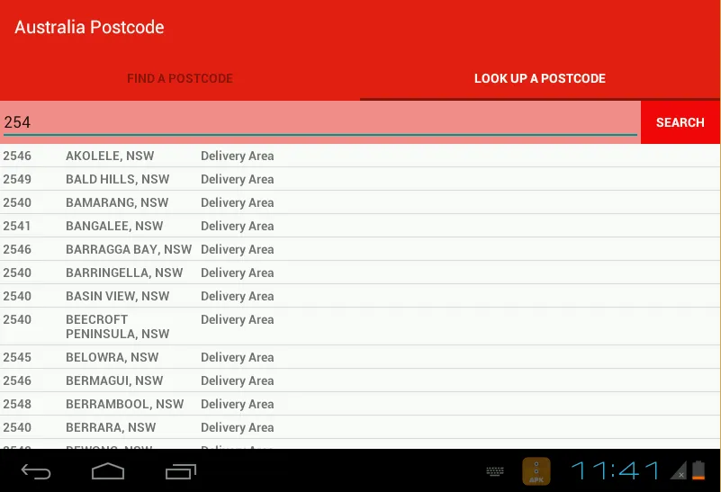 Australia Postcodes | Indus Appstore | Screenshot