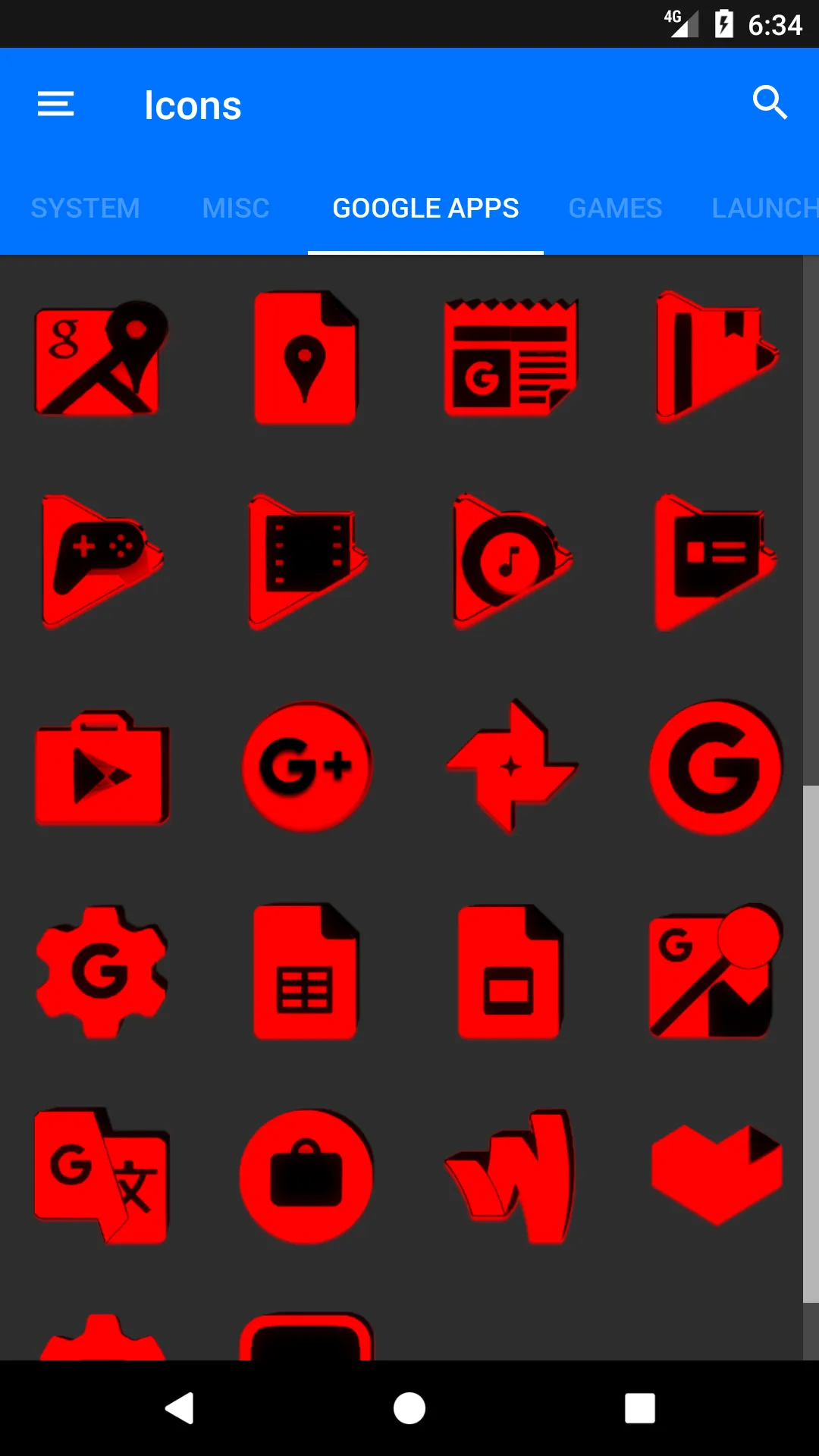 Red and Black Icon Pack | Indus Appstore | Screenshot