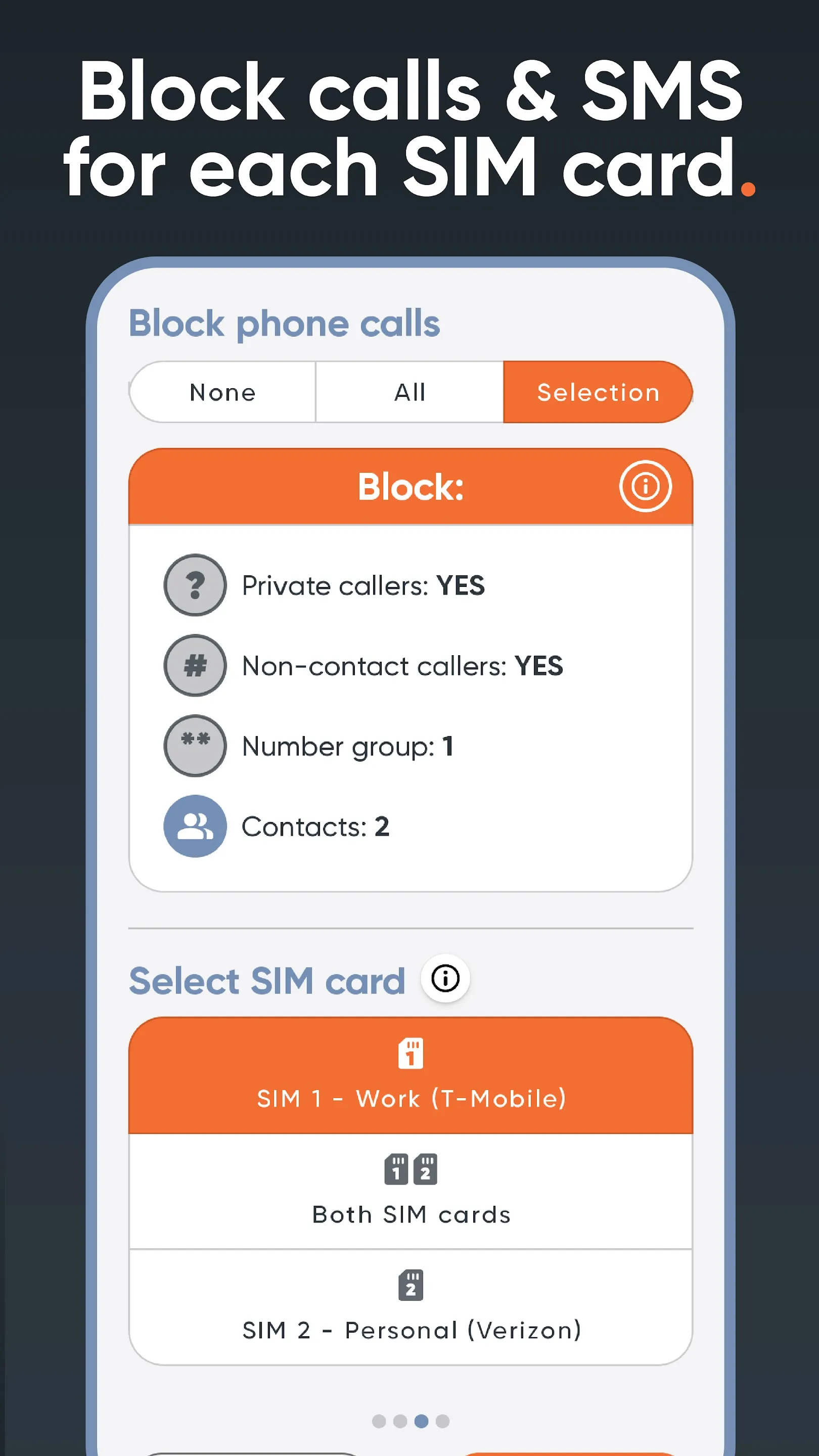 Dual SIM Call blocker - Hush | Indus Appstore | Screenshot