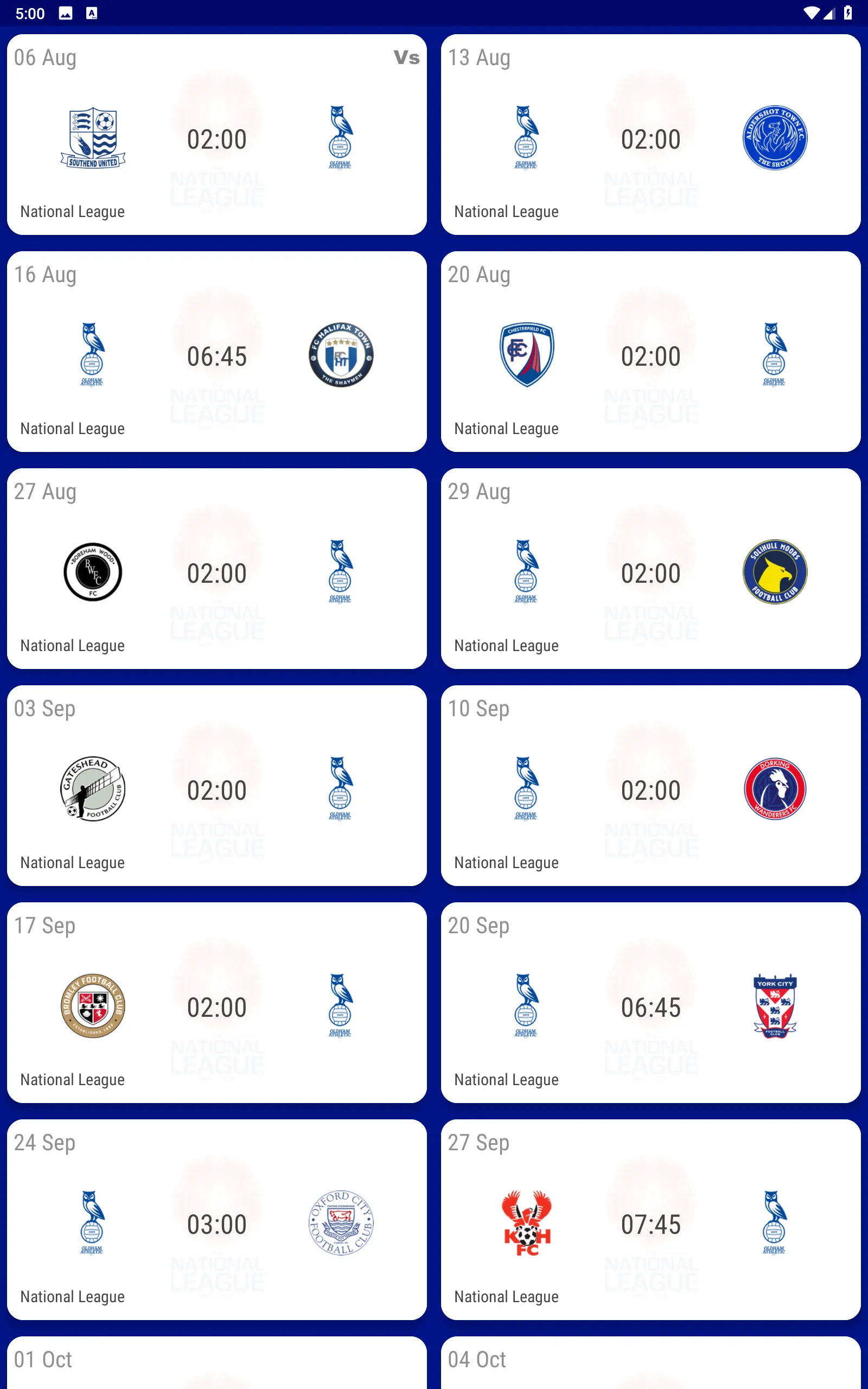 Oldham Athletic Fan App | Indus Appstore | Screenshot