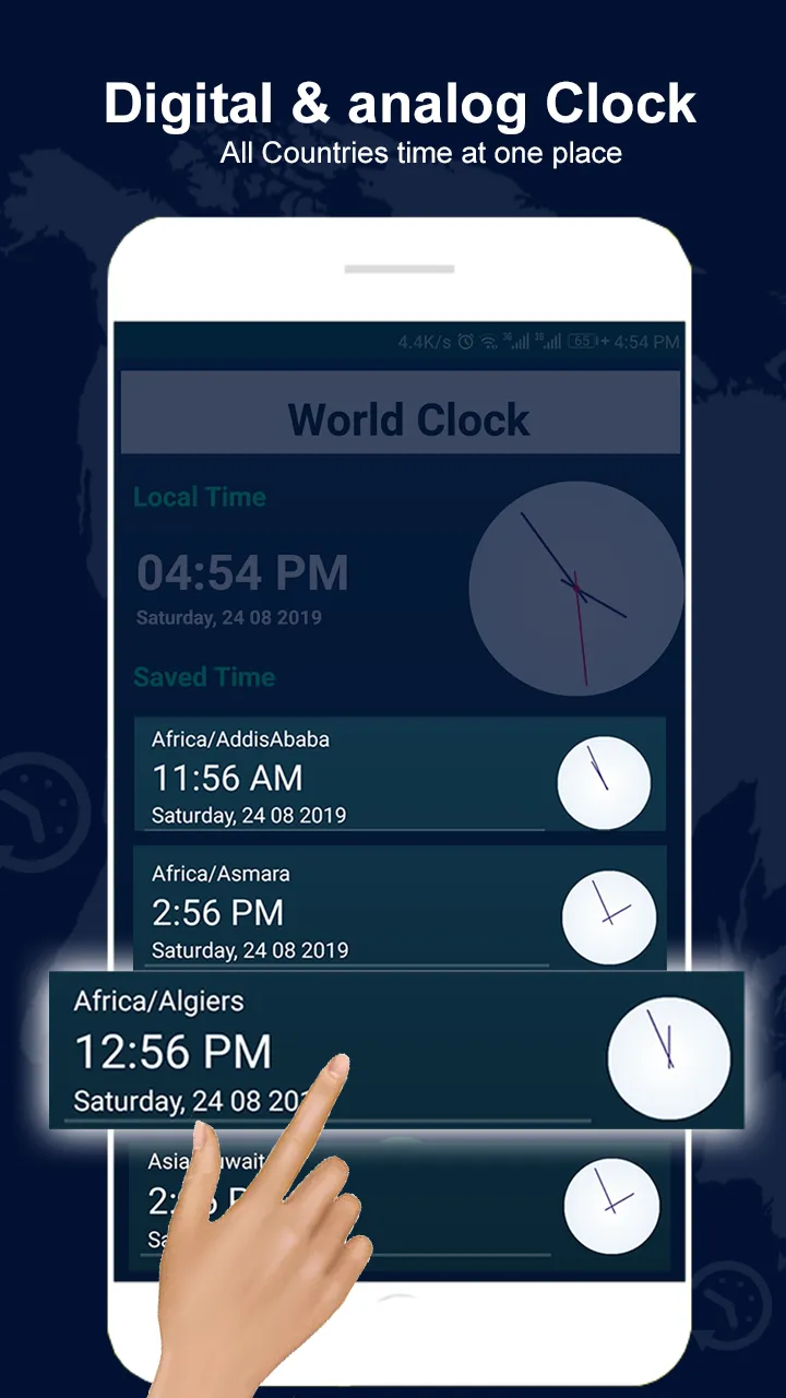 World clock and all countries  | Indus Appstore | Screenshot