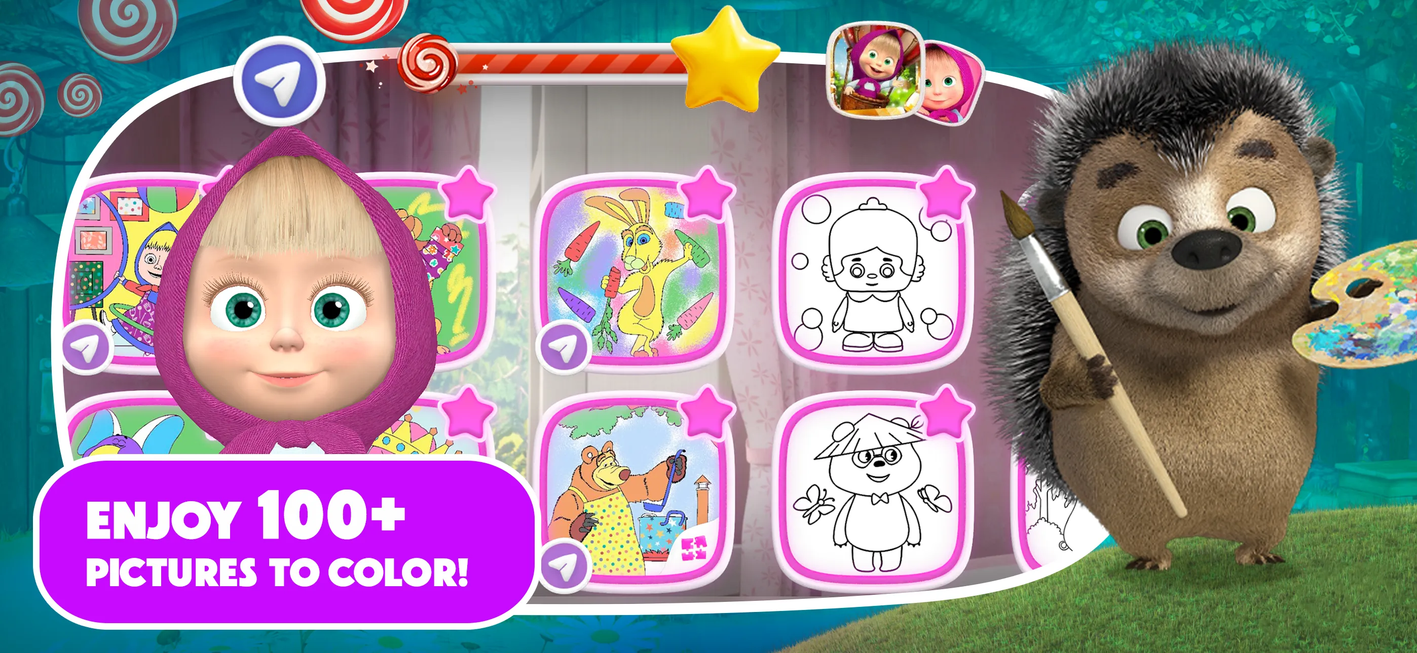 Masha and the Bear Coloring | Indus Appstore | Screenshot