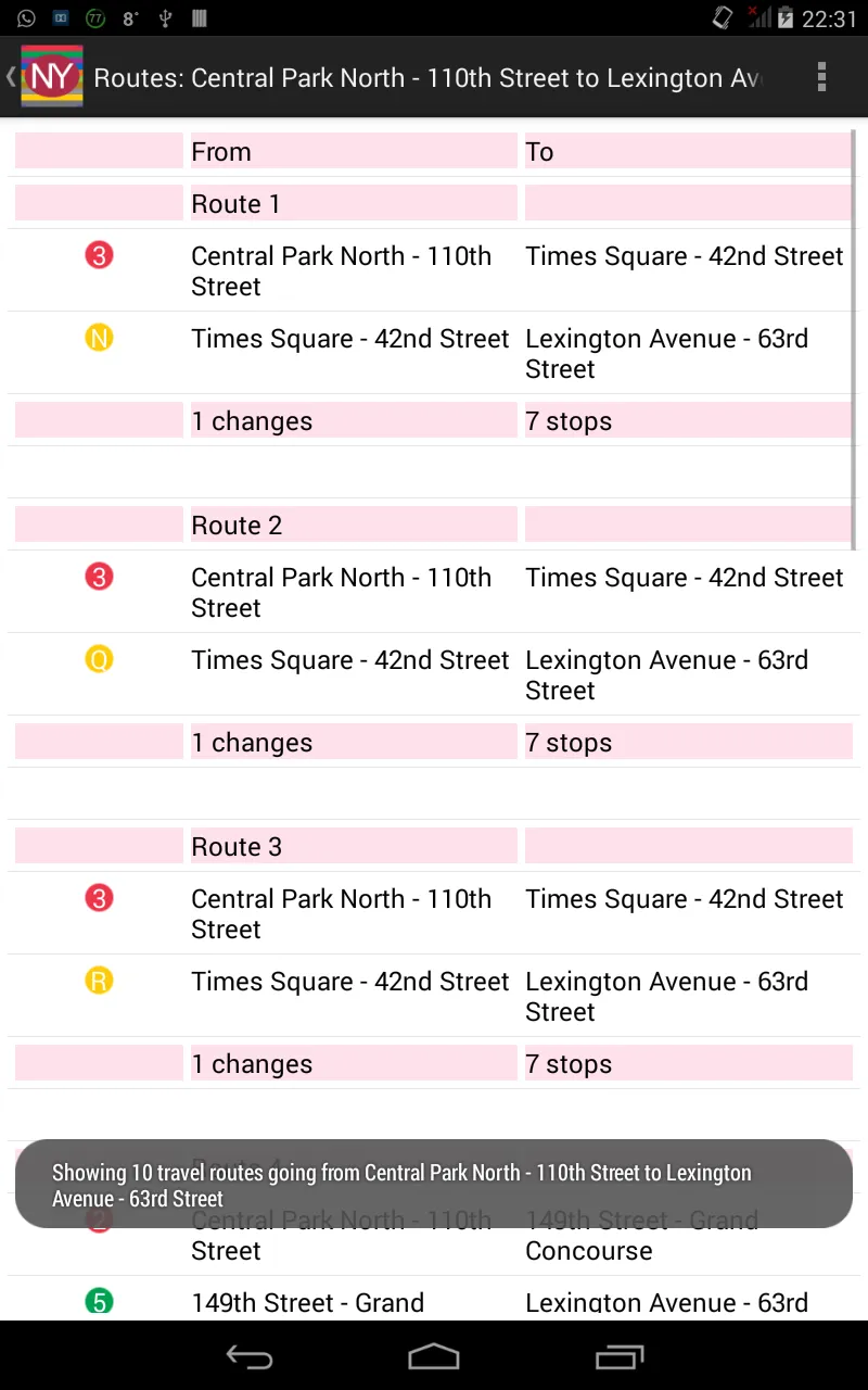 New York Subway Route Planner | Indus Appstore | Screenshot