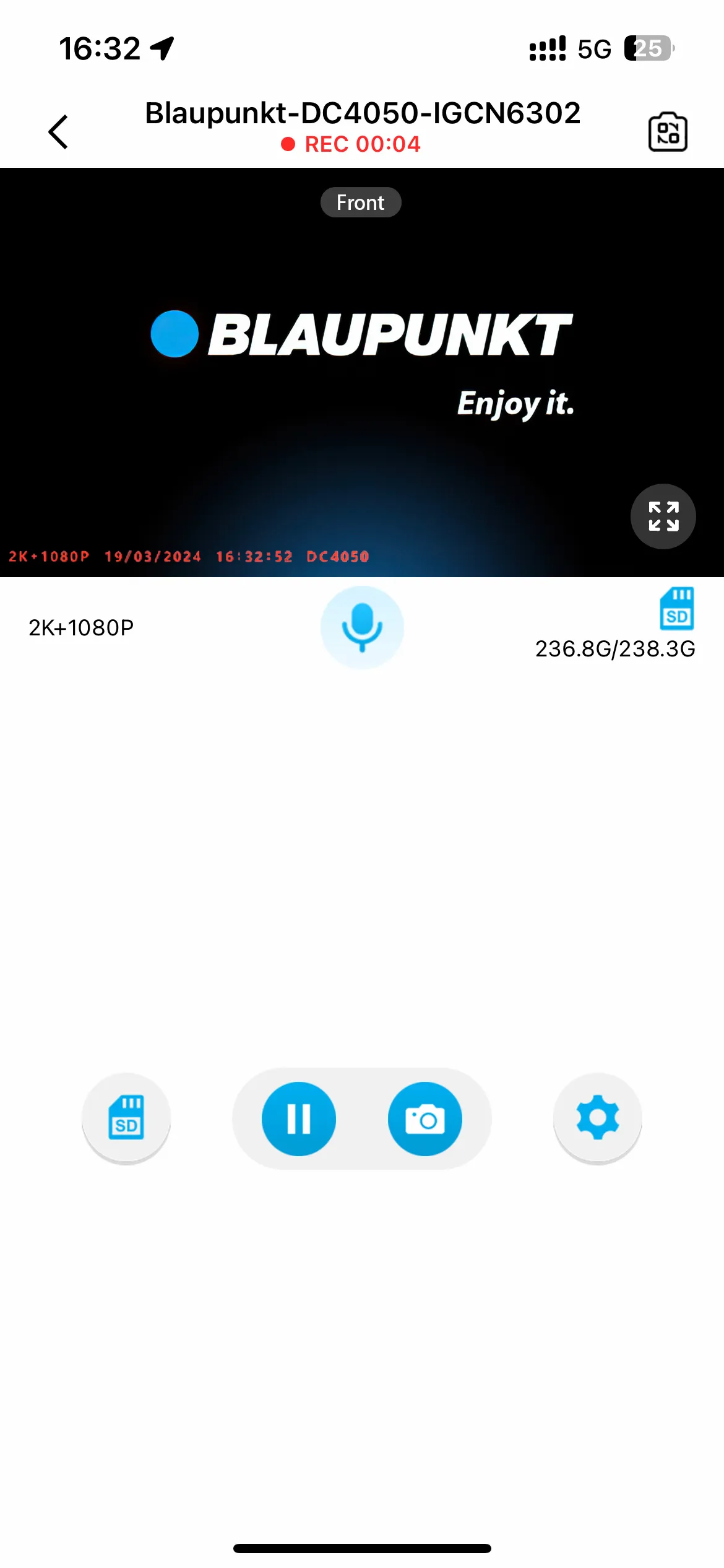 Blaupunkt IN Dash Cam DC 4050 | Indus Appstore | Screenshot