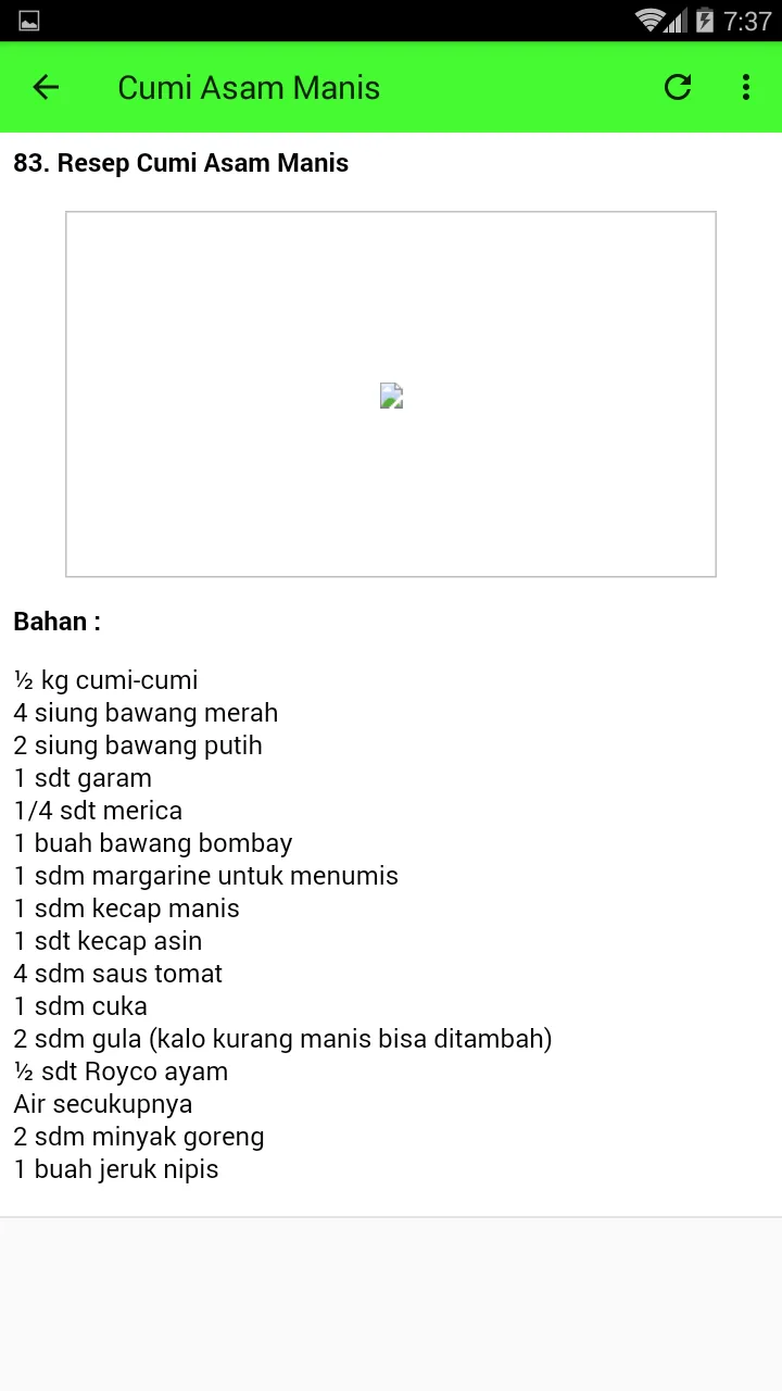 Aneka Resep Makanan Rumahan | Indus Appstore | Screenshot