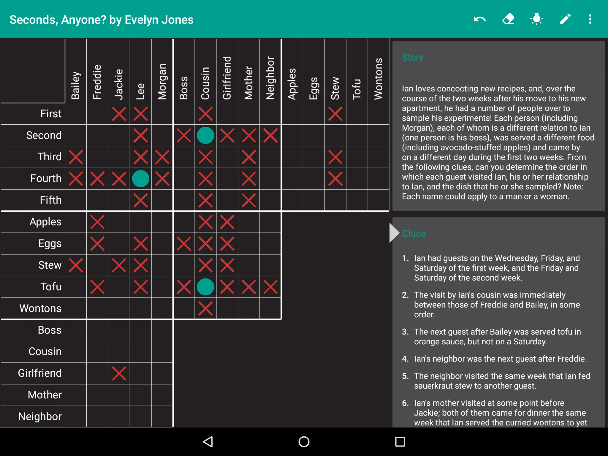 HARD Penny Dell Logic Problems | Indus Appstore | Screenshot