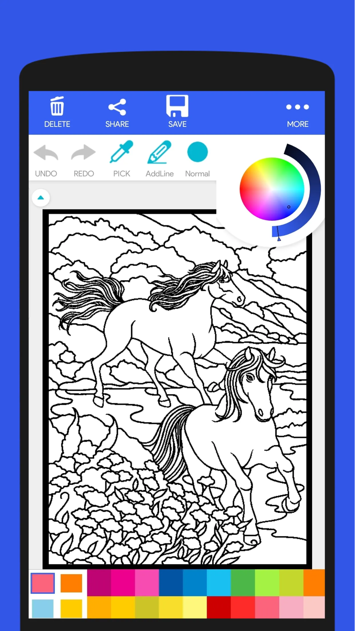 ColorFun: Horses Coloring Book | Indus Appstore | Screenshot