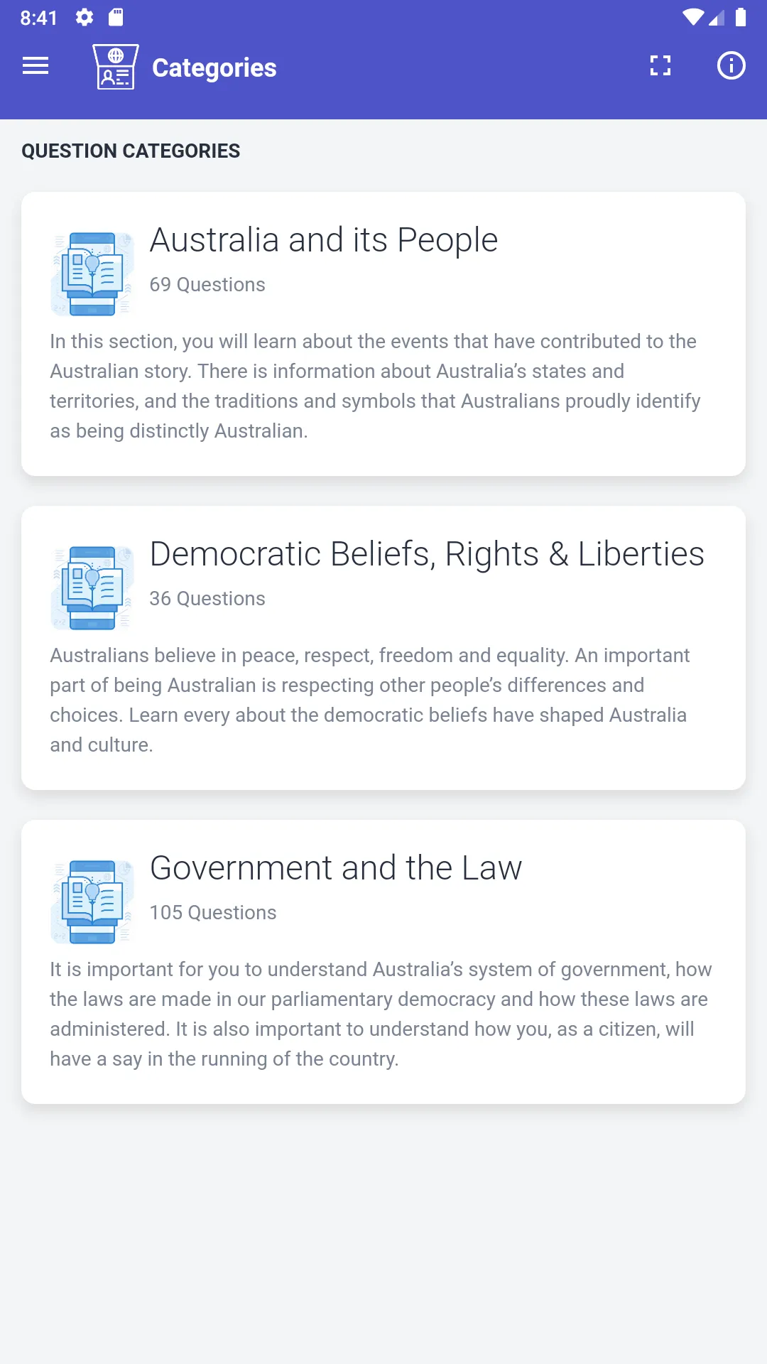 Australian Citizenship Test | Indus Appstore | Screenshot