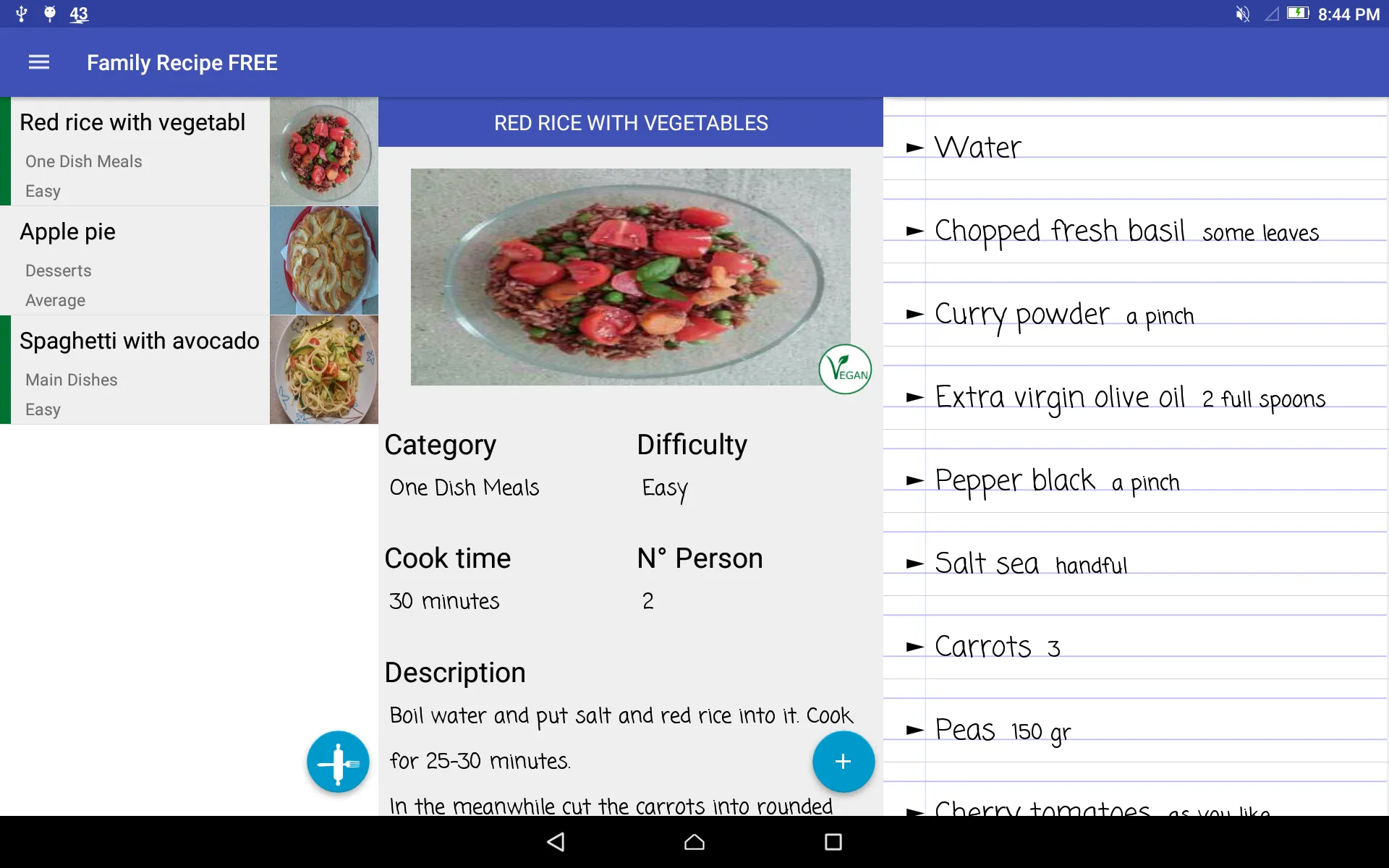 My Family Recipes | Indus Appstore | Screenshot