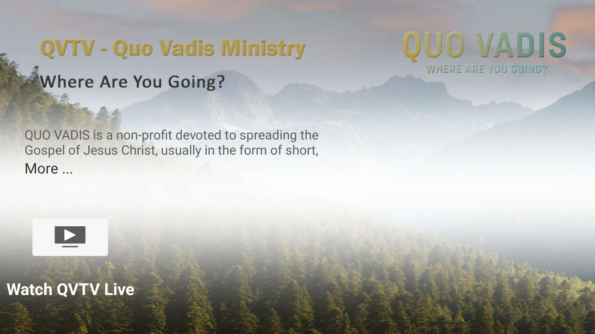 QVTV - Quo Vadis Ministry | Indus Appstore | Screenshot