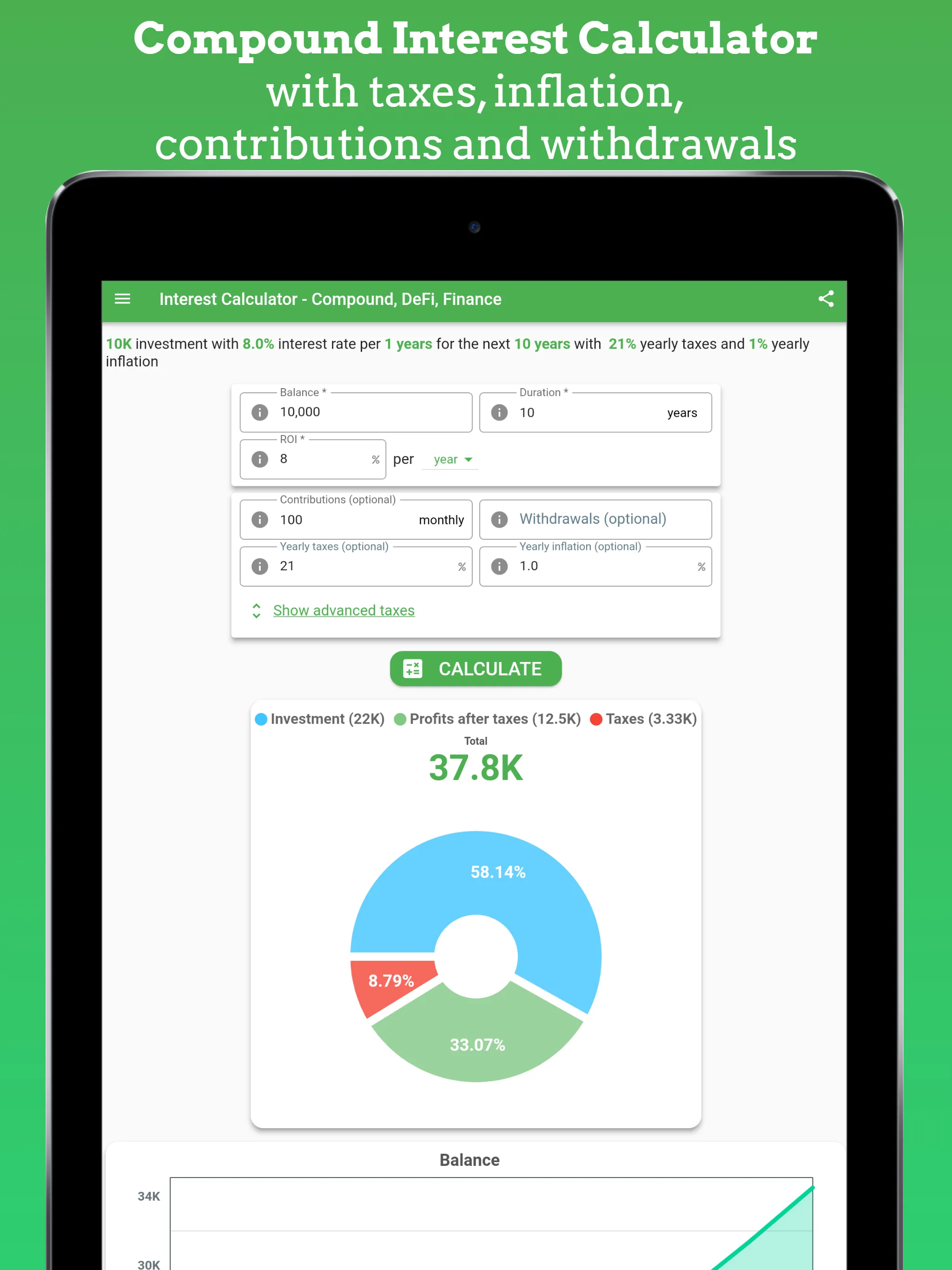 Compound Interest Calculator | Indus Appstore | Screenshot