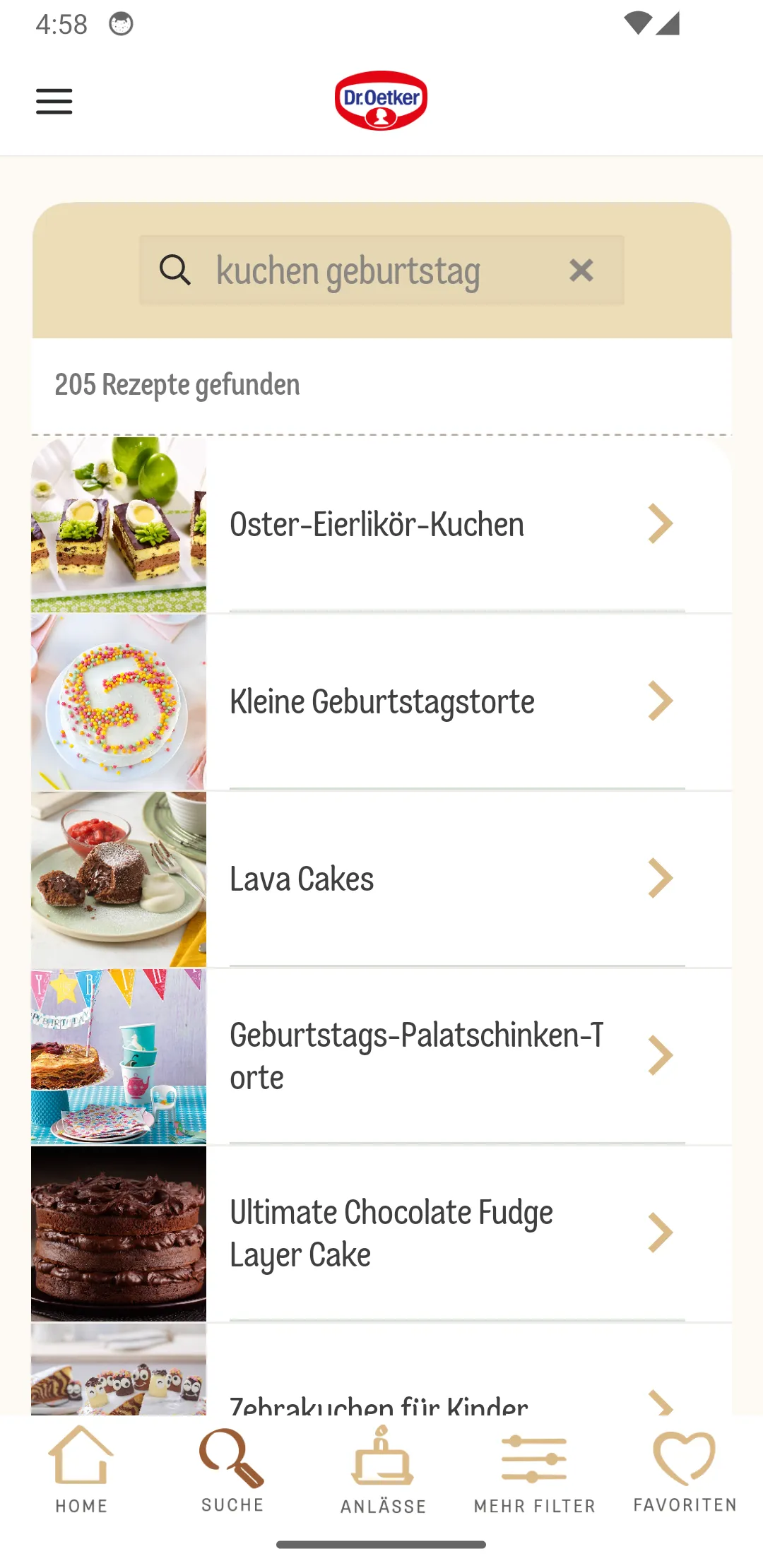 Dr. Oetker Rezeptideen | Indus Appstore | Screenshot