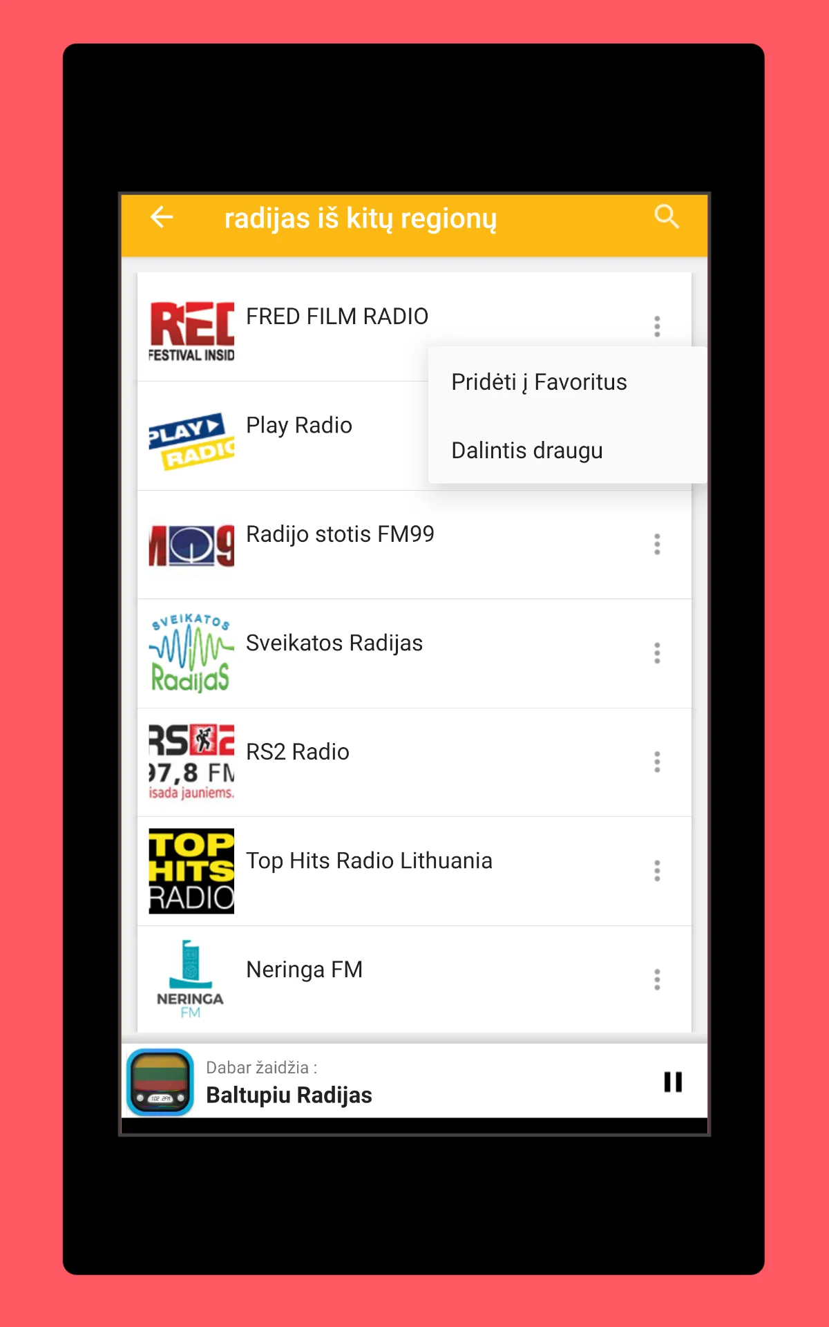 Radio Lithuania + Radio Online | Indus Appstore | Screenshot