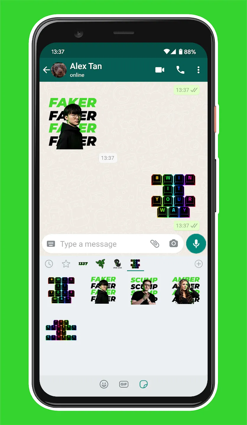 Razer Stickers - WAStickerApps | Indus Appstore | Screenshot