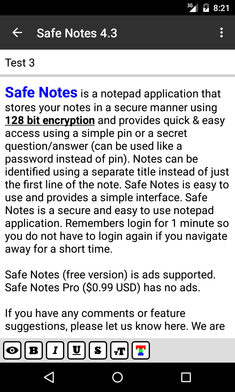 Safe Notes is a secure notepad | Indus Appstore | Screenshot