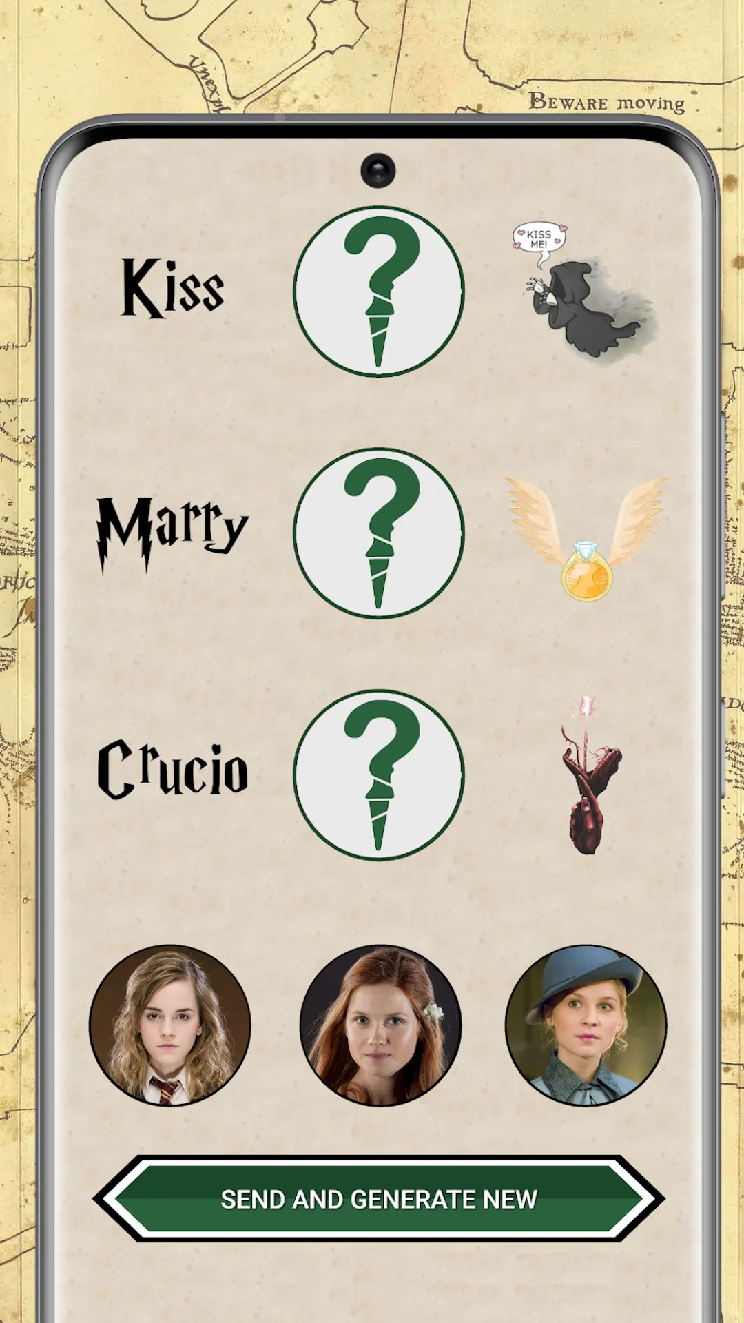 Kiss Marry Crucio Harry Wizard | Indus Appstore | Screenshot