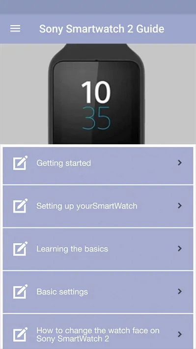 Sony Smartwatch 2 SW2 Guide | Indus Appstore | Screenshot