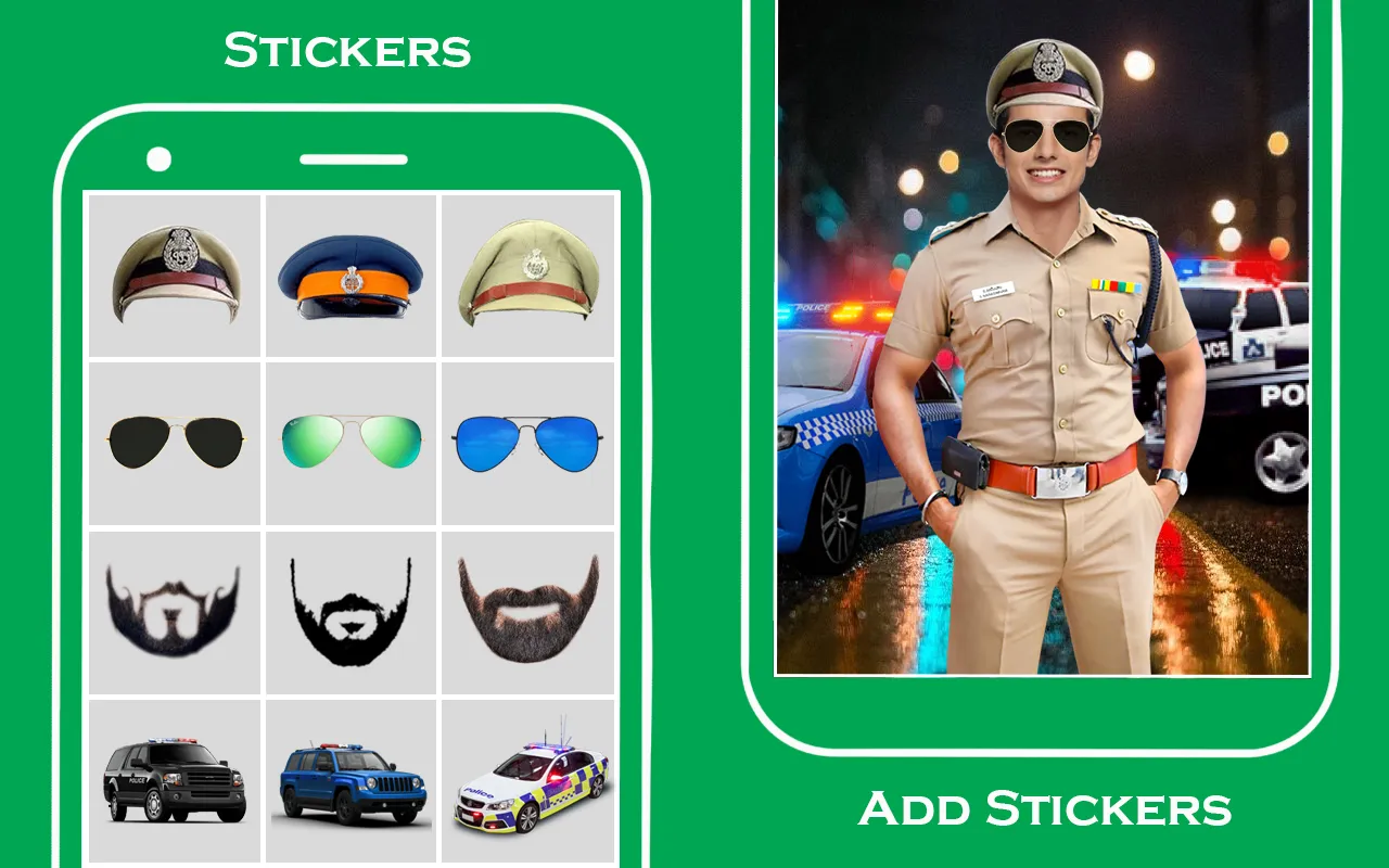 Men police suit photo editor | Indus Appstore | Screenshot