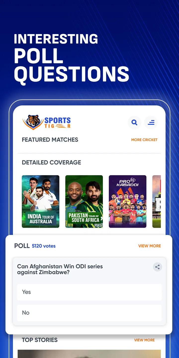 SportsTiger Live Score & News | Indus Appstore | Screenshot