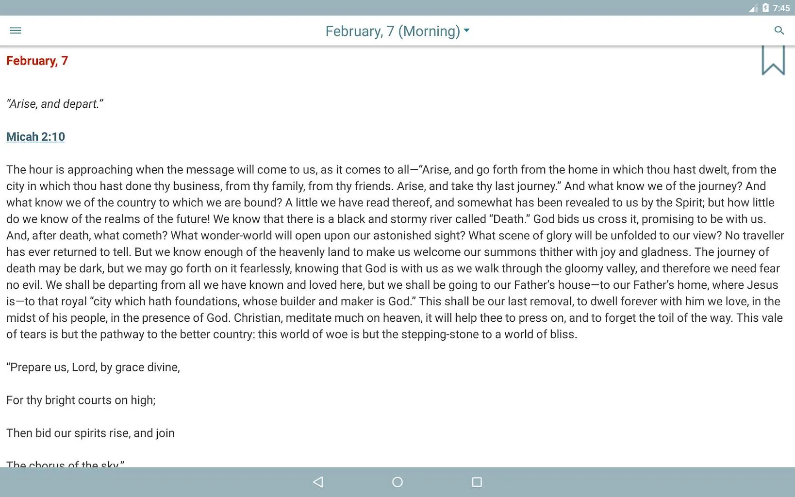 Morning and Evening Devotional | Indus Appstore | Screenshot