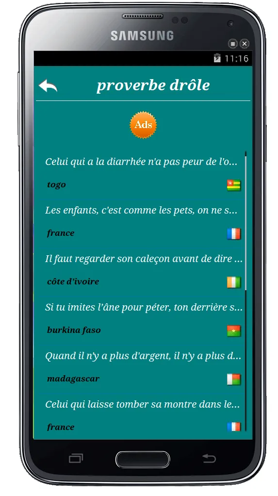 Proverbes de pays | Indus Appstore | Screenshot