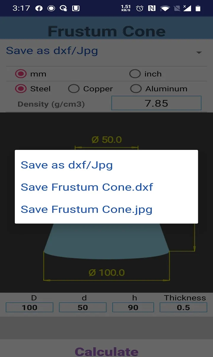 cone calculator | Indus Appstore | Screenshot