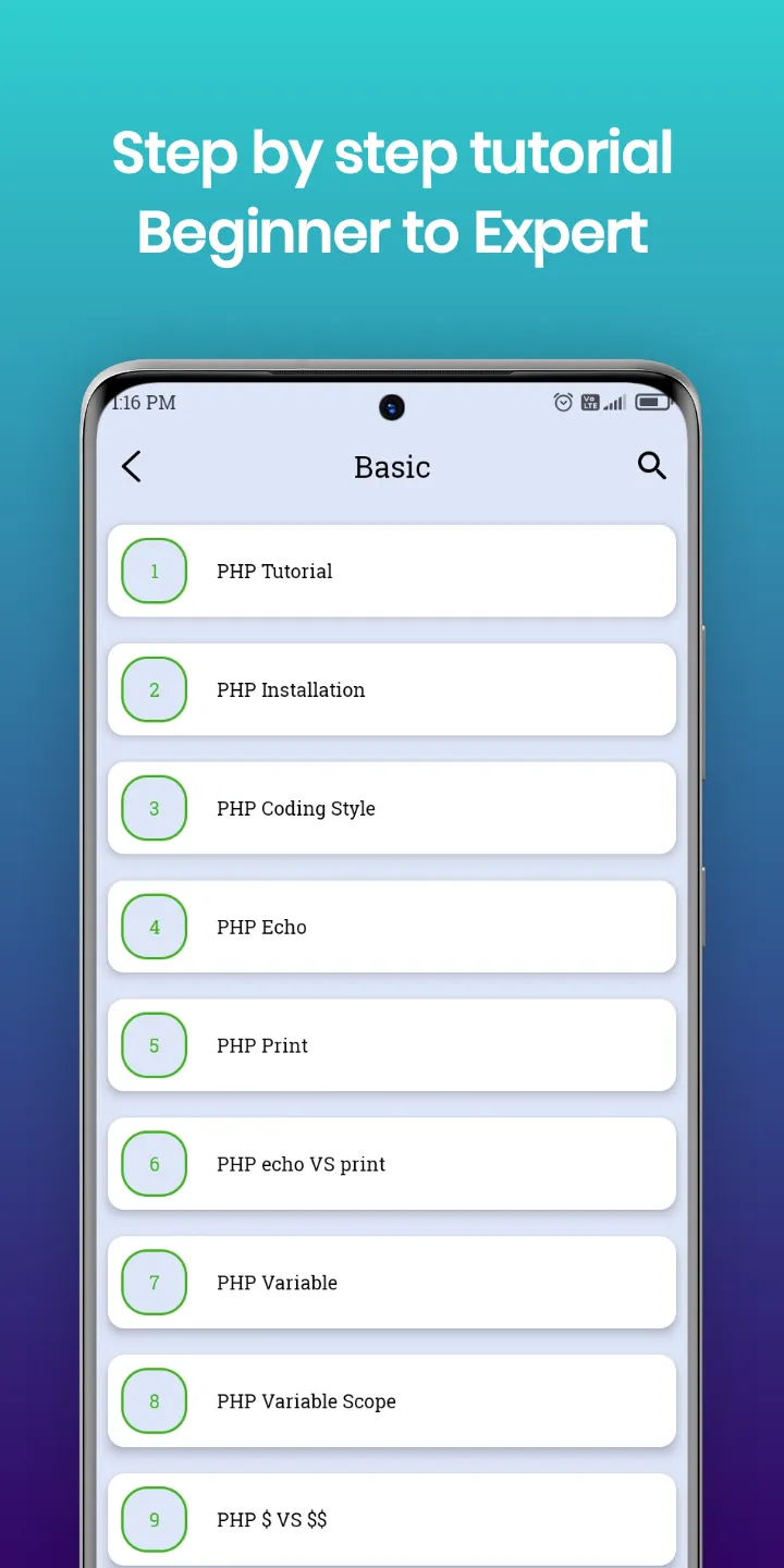 Learn PHP | Indus Appstore | Screenshot