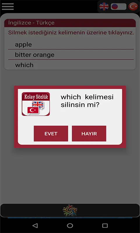 Kolay Sözlük İngilizce Türkçe | Indus Appstore | Screenshot