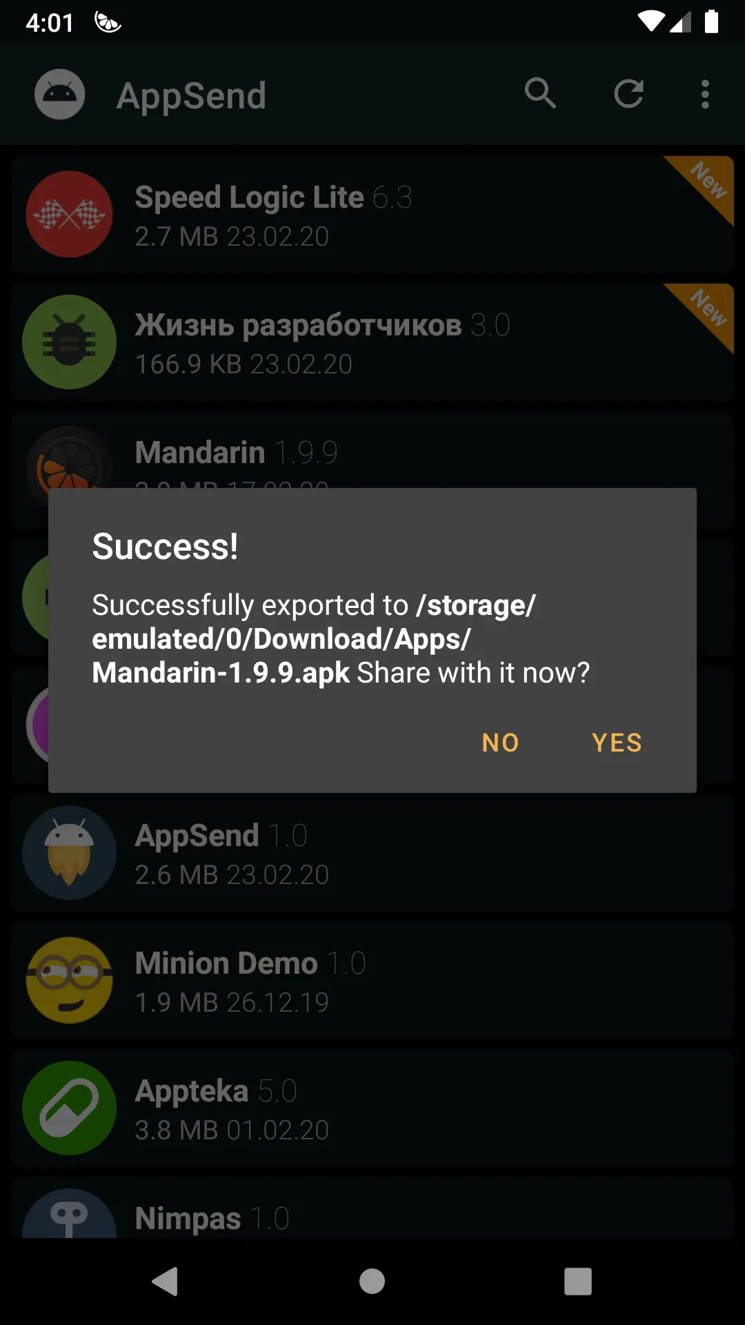 AppSend - apk extractor | Indus Appstore | Screenshot