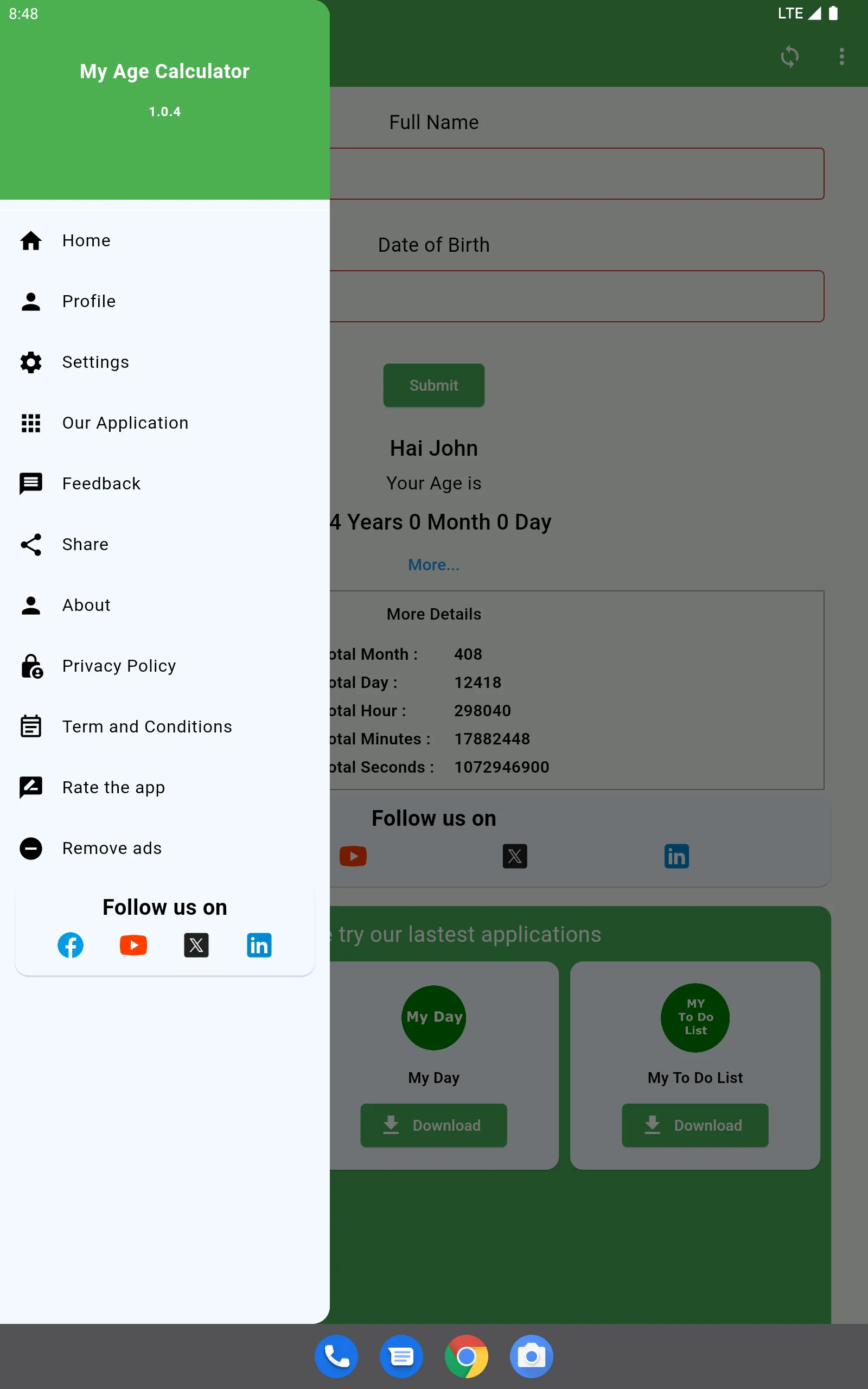 My Age Calculator | Indus Appstore | Screenshot