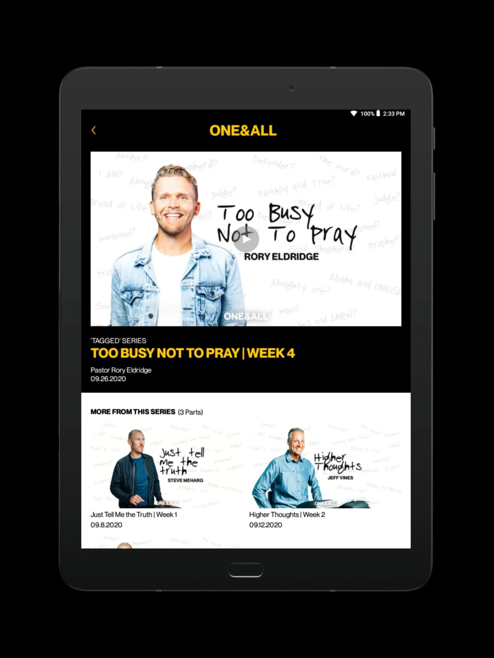 ONE&ALL Church | Indus Appstore | Screenshot