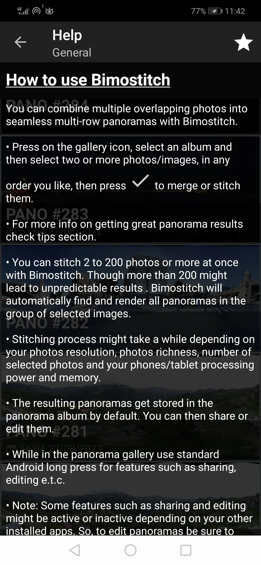 Bimostitch Panorama Stitcher | Indus Appstore | Screenshot