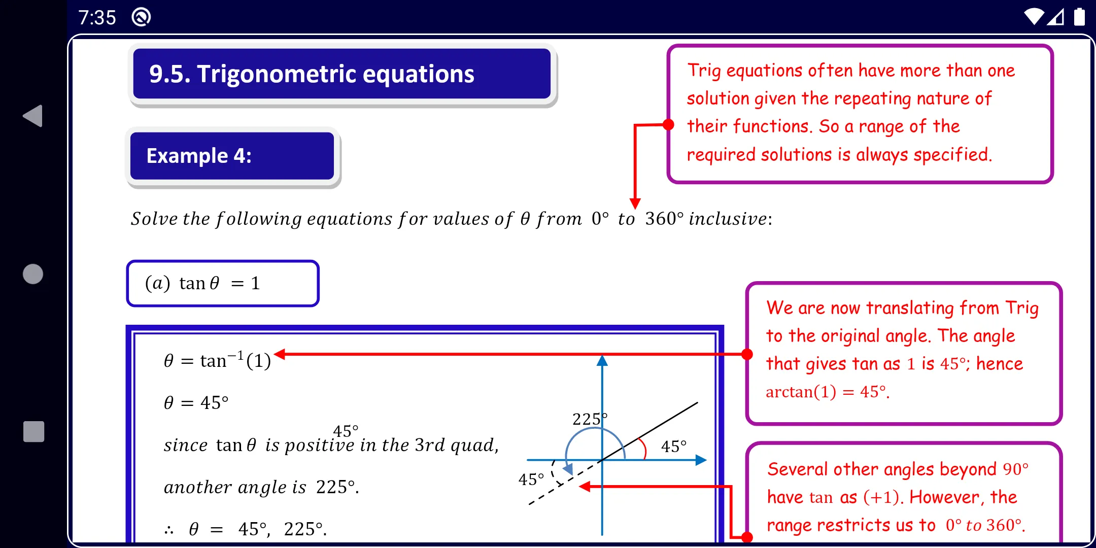 Trigonometry 1 Pure Math | Indus Appstore | Screenshot