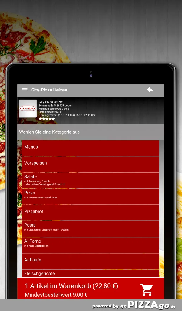 City-Pizza Uelzen Uelzen | Indus Appstore | Screenshot