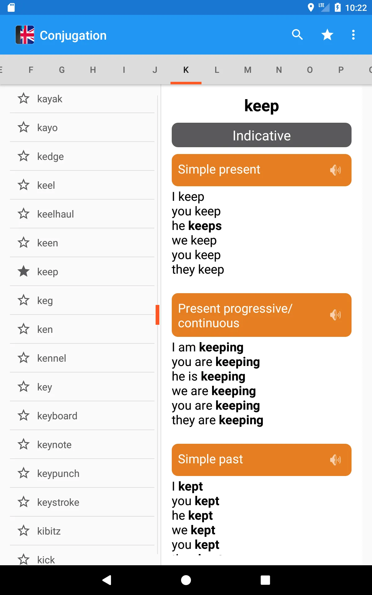 English conjugation | Indus Appstore | Screenshot