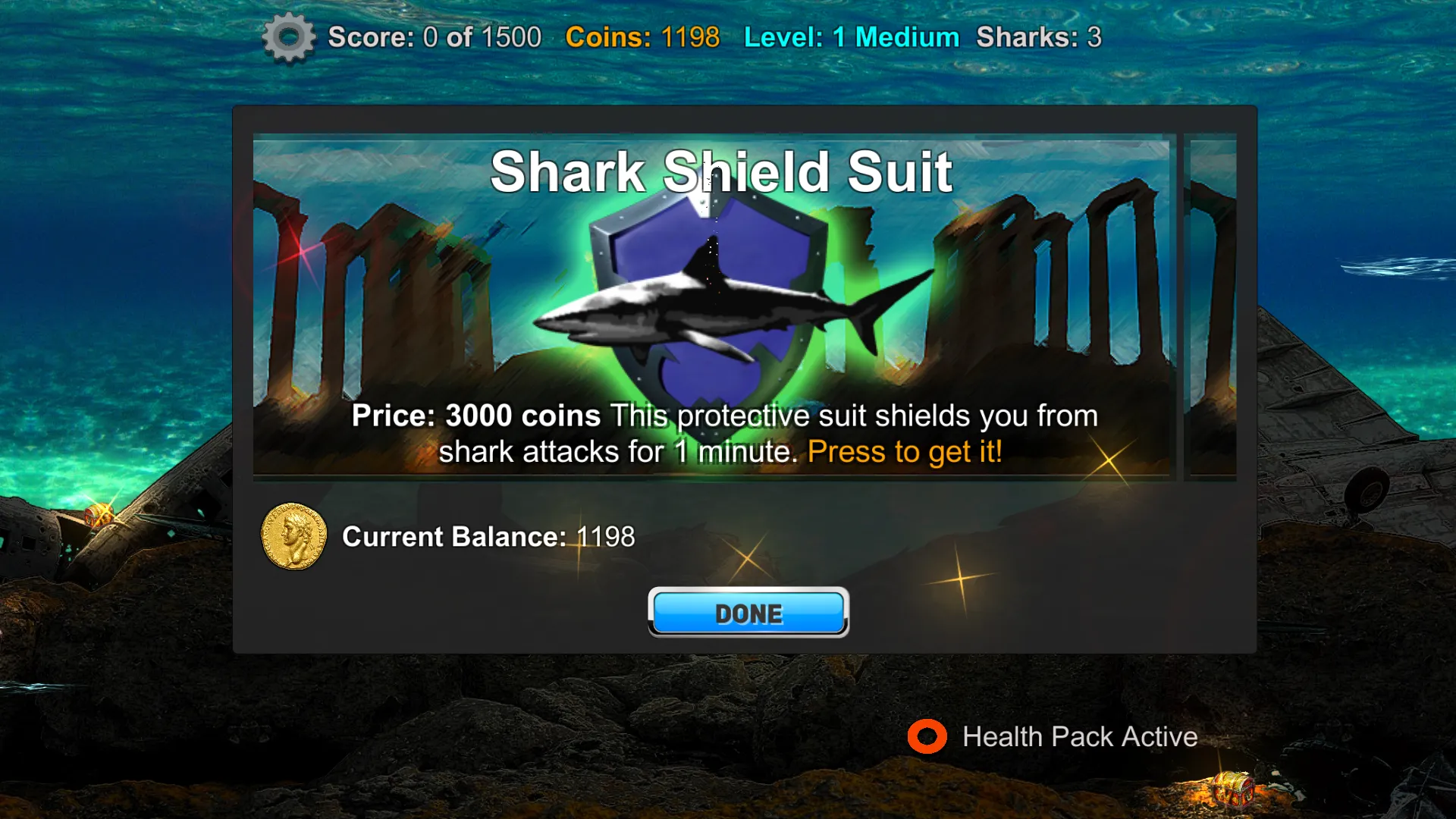 Deep Immersion - Sharks & Gold | Indus Appstore | Screenshot