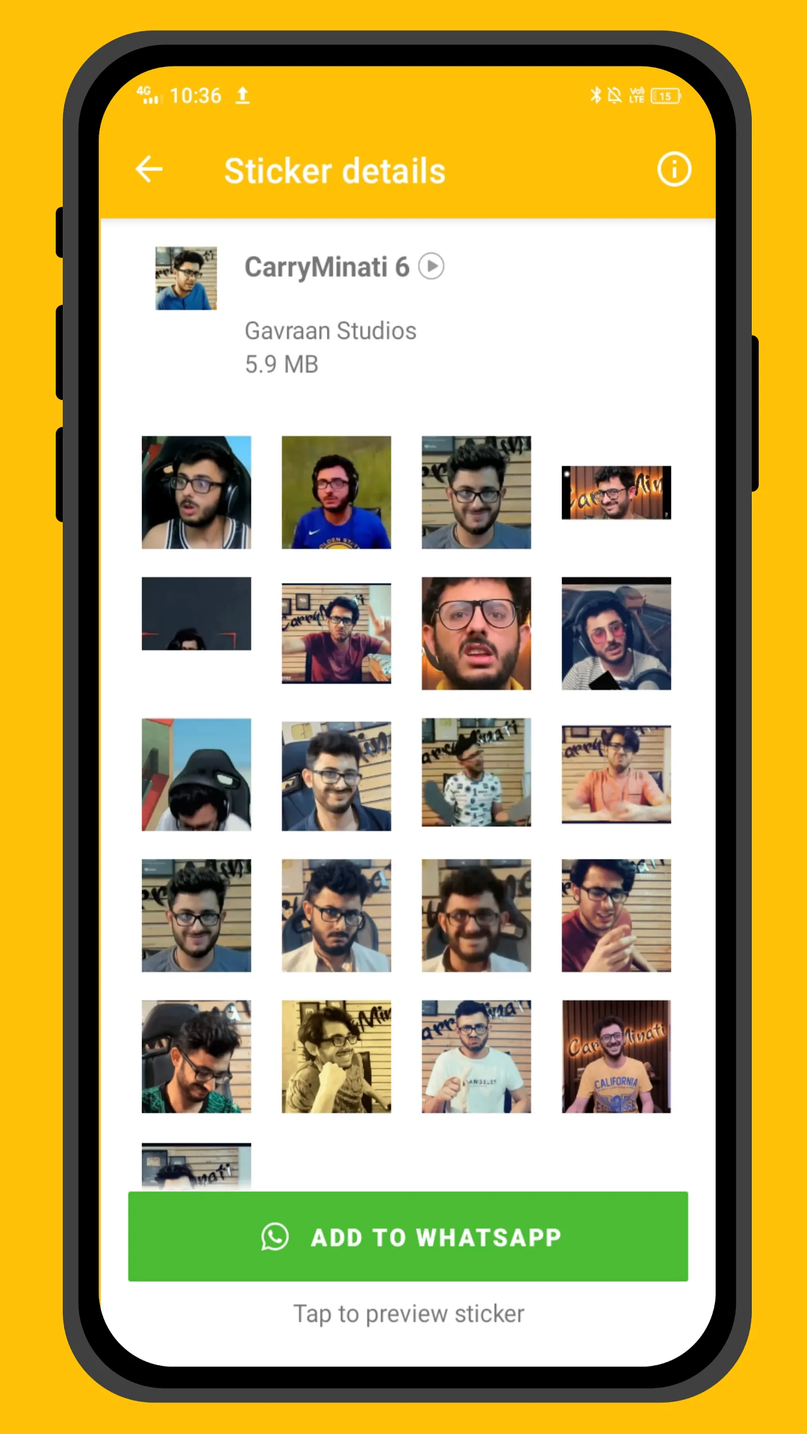 CarryMinati Stickers | Indus Appstore | Screenshot