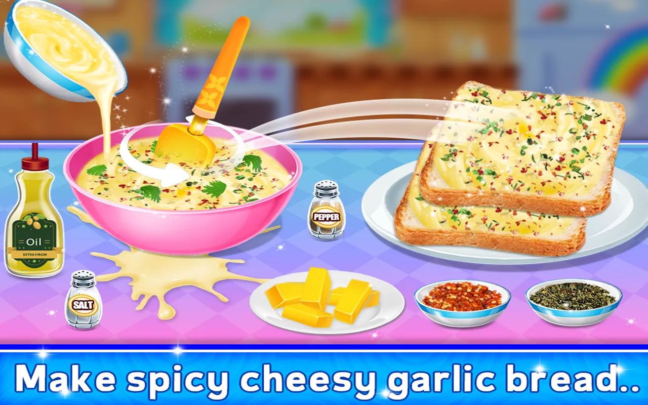 Garlic Bread Cooking Game | Indus Appstore | Screenshot