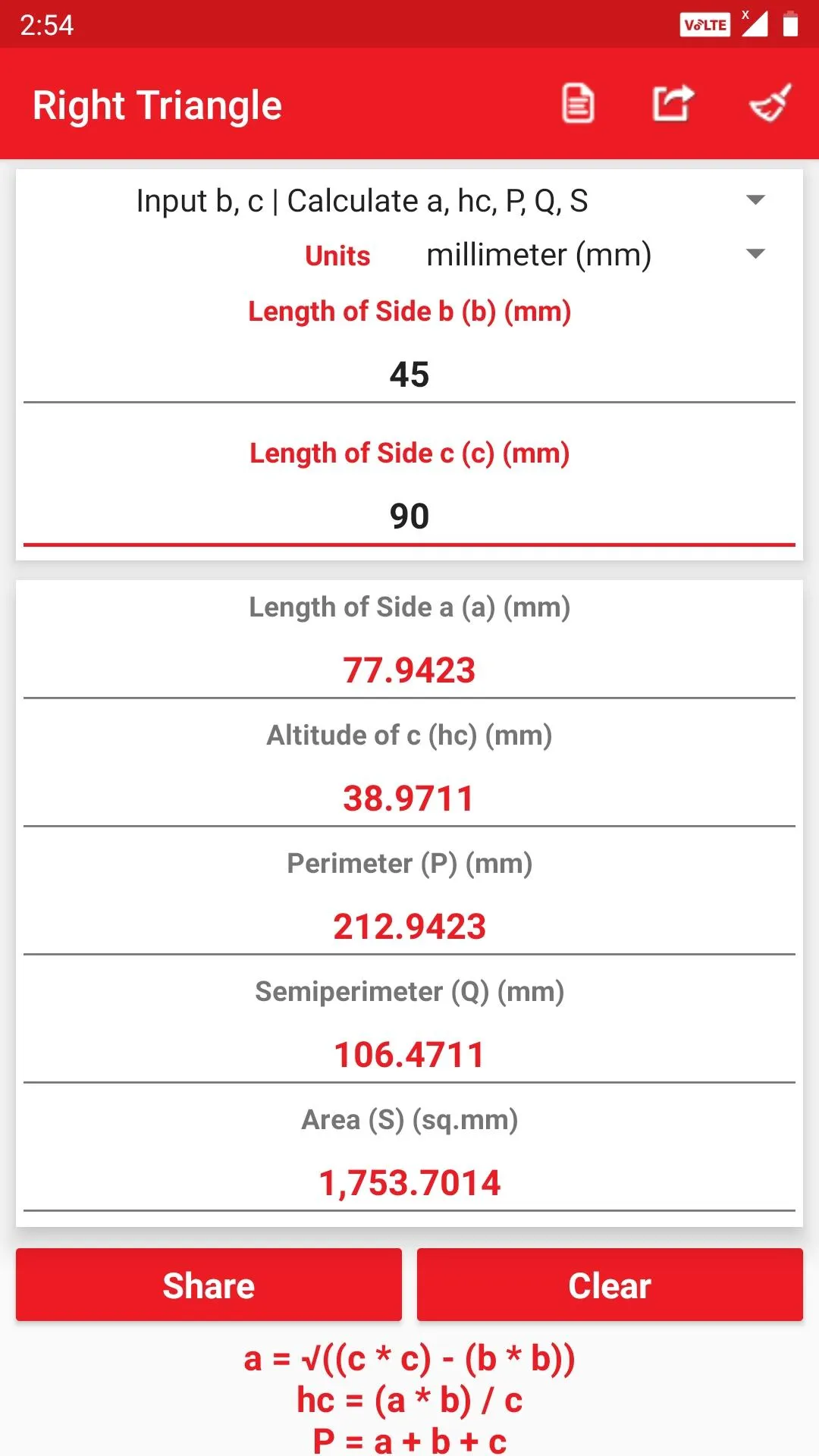 Triangle Calculator | Indus Appstore | Screenshot